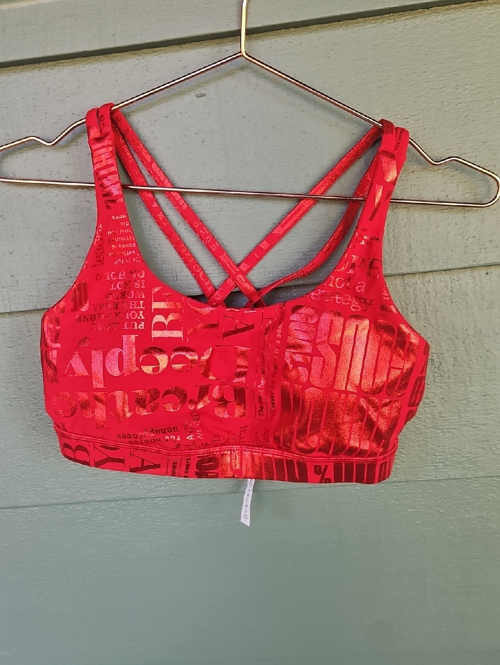 lululemon Energy Bra Red Printed